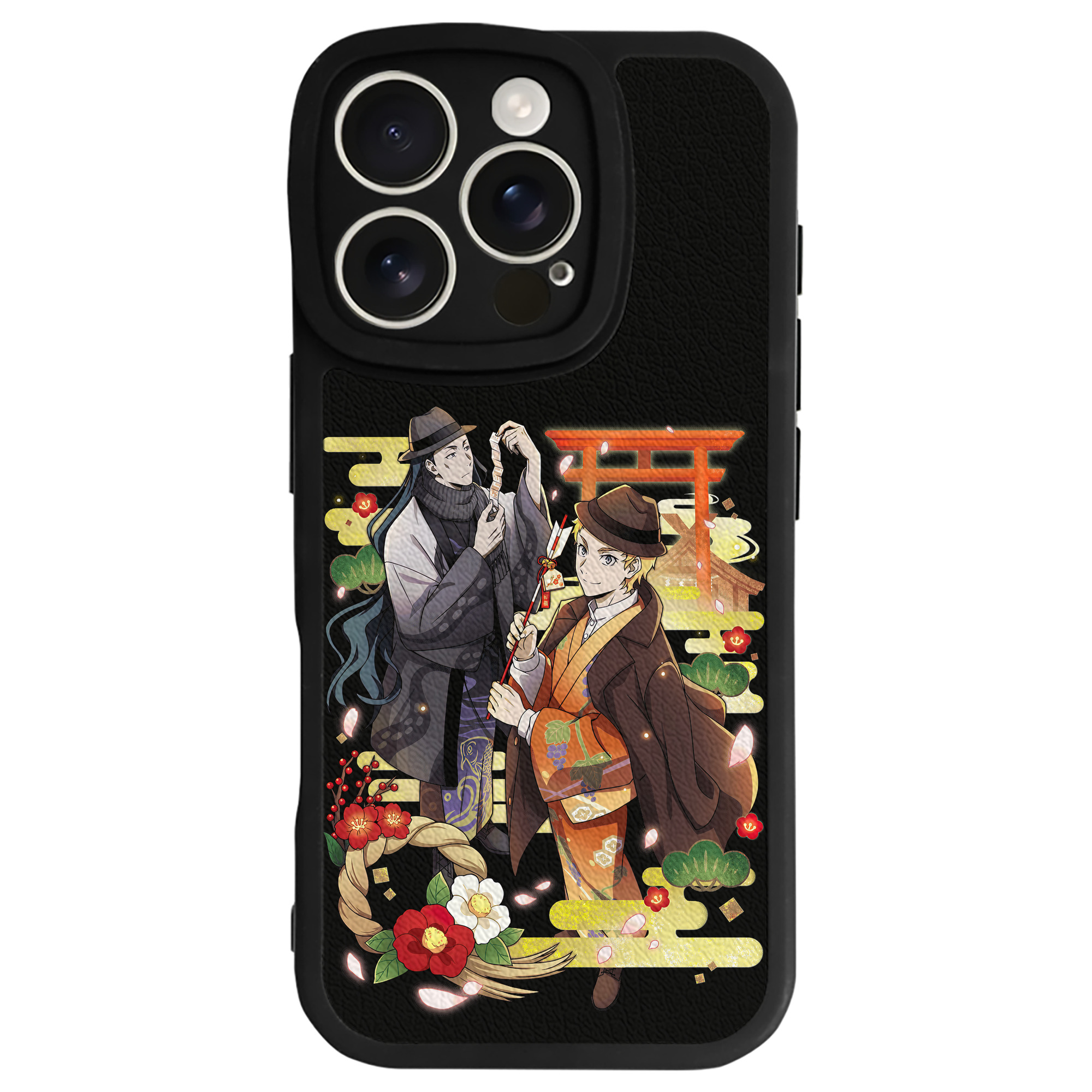 （画像用） 文豪ストレイドッグス Bungo Stray Dogs 【iPhone 16シリーズ対応】シリコンスマホケース（レザー調） 材質：シリコン